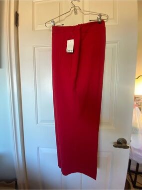 Bar III Bold Red Straight-Leg Women's Trousers